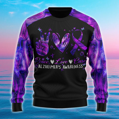 I'll Remember For You Purple Heart Ugly Sweater - TG1021DT