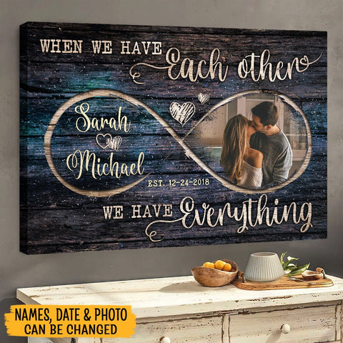 Infinity Love Couple - Personalized Poster/Canvas - Couple Gift