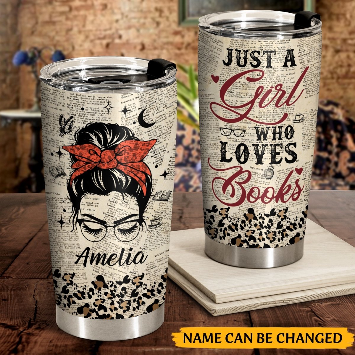 Just A Girl Who Loves Book Paper Tumbler - Gift For Book Lover