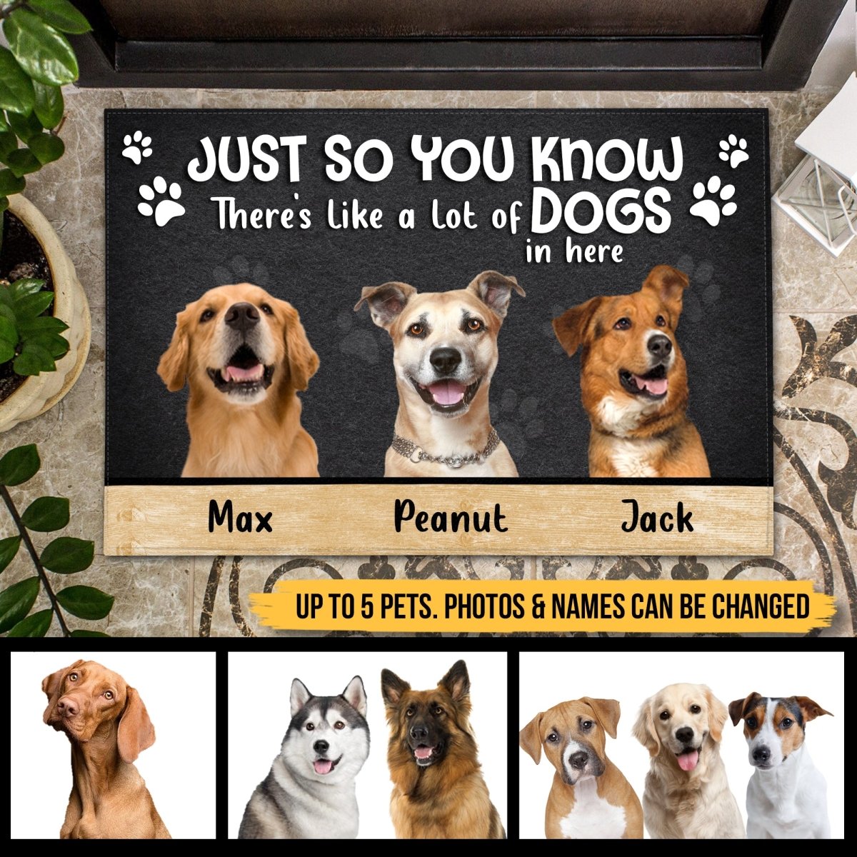 Just So You Know There's Like A Lot Of Pets In Here Doormat - Pet Lover Gift