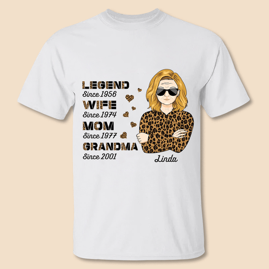 Legend - Wife - Mom - Grandma - Personalized T-Shirt/ Hoodie Front - Best Gift For Mother, Grandma