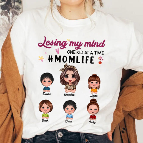 Losing My Mind One Kid At A Time Doll Family - Personalized T-Shirt/ Hoodie - Best Gift For Mother