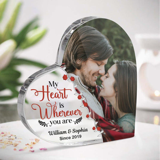 Love You Heart - Personalized Plaque - Love Quote Plaque - Gift for Couple, Anniversary, Valentine
