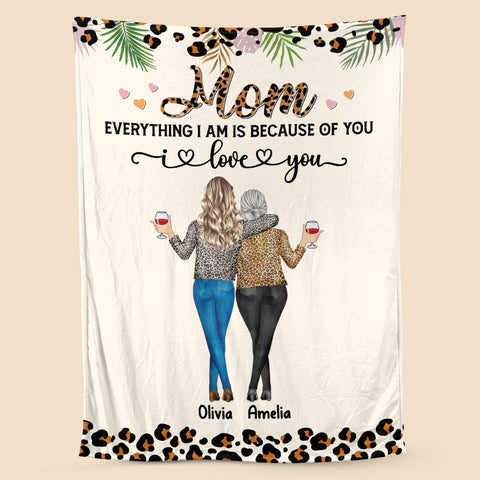 Mom I Love You - Personalized Blanket - Best Gift For Mother