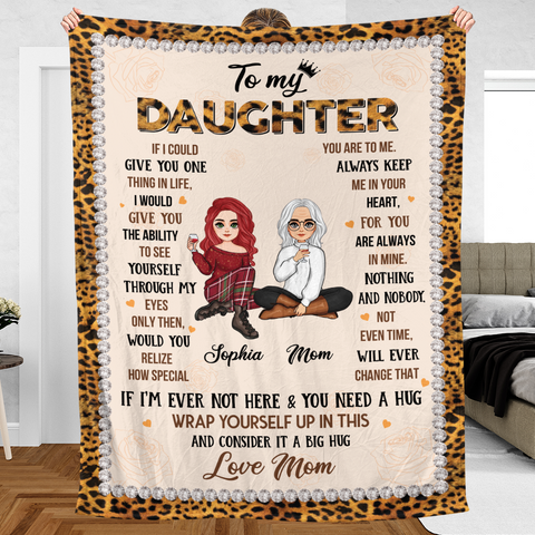 To My Daughter/Granddaughter You Are My Sunshine - Personalized Blanket - Best Gift For Daughter, Granddaughter
