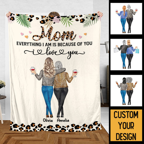 Mom I Love You - Personalized Blanket - Best Gift For Mother