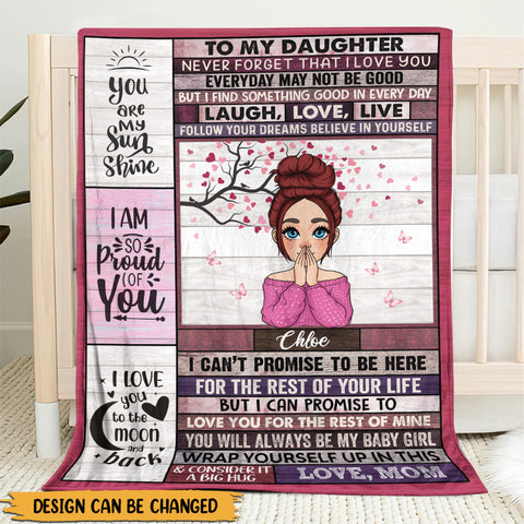 To My Daughter You Are My Sunshine - Personalized Blanket - Best Gift For Family