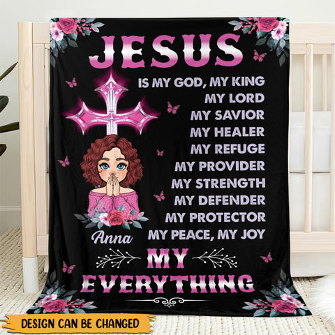 Jesus Is My King - Personalized Blanket - Meaningful Gift For Birthday