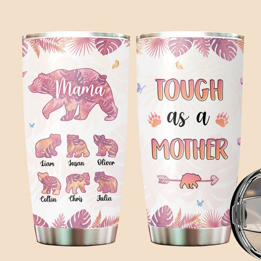Mama Bear Tropical - Personalized Tumbler - Best Gift For Mother