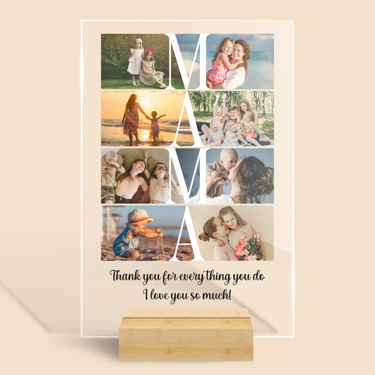 Mama Photo Collage - Personalized Acrylic Plaque - Best Gift For Mother