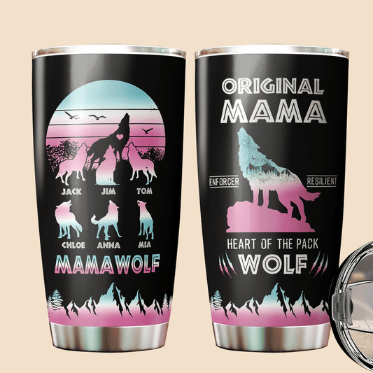 Mama Wolf - Personalized Tumbler - Best Gift For Mother