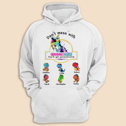 Mama/Grandmasaurus - Personalized T-Shirt/ Hoodie - Best Gift For Mother, Grandma