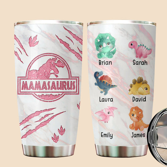 Mamasaurus (Version 5) - Personalized Tumbler - Best Gift For Mother