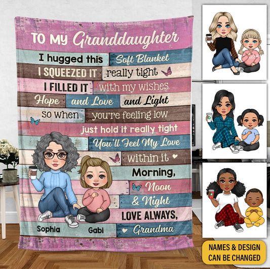 To My Granddaughter (For Kid) - Personalized Blanket - Best Gift For Family