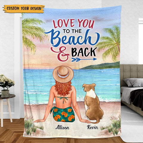 A Girl And Her Dog - Personalized Blanket - Best Gift For Summer