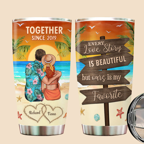 Love Story Is Beautiful - Personalized Tumbler - Best Gift For Summer