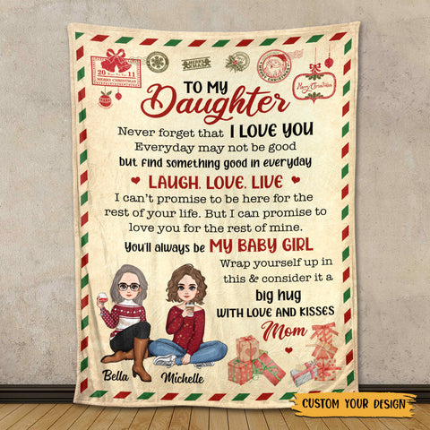 To My Daughter Christmas - Personalized Blanket - Best Gift For Daughter, Granddaughter