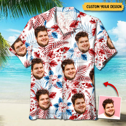 Tropical Face (Version 2) - Personalized Hawaiian Shirt - Best Gift For Summer