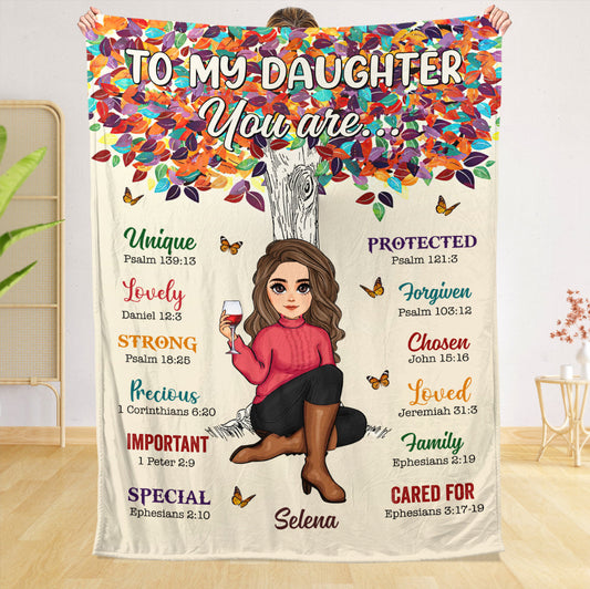 To My Daughter/Granddaughter Bible Verse - Personalized Blanket - Best Gift For Daughter, Granddaughter