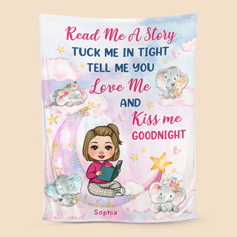 Read Me A Story - Personalized Blanket - Thoughtful Gift For Birthday