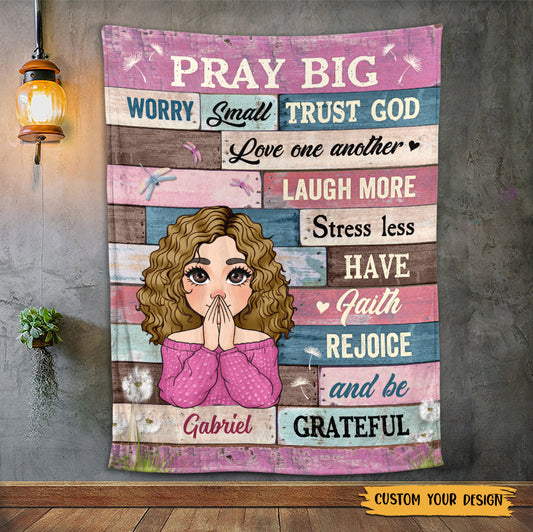 We Trust God - Personalized Blanket - Meaningful Gift For Birthday