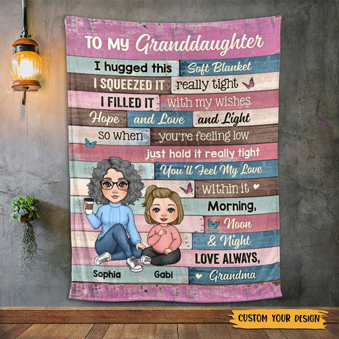 To My Granddaughter (For Kid) - Personalized Blanket - Best Gift For Family