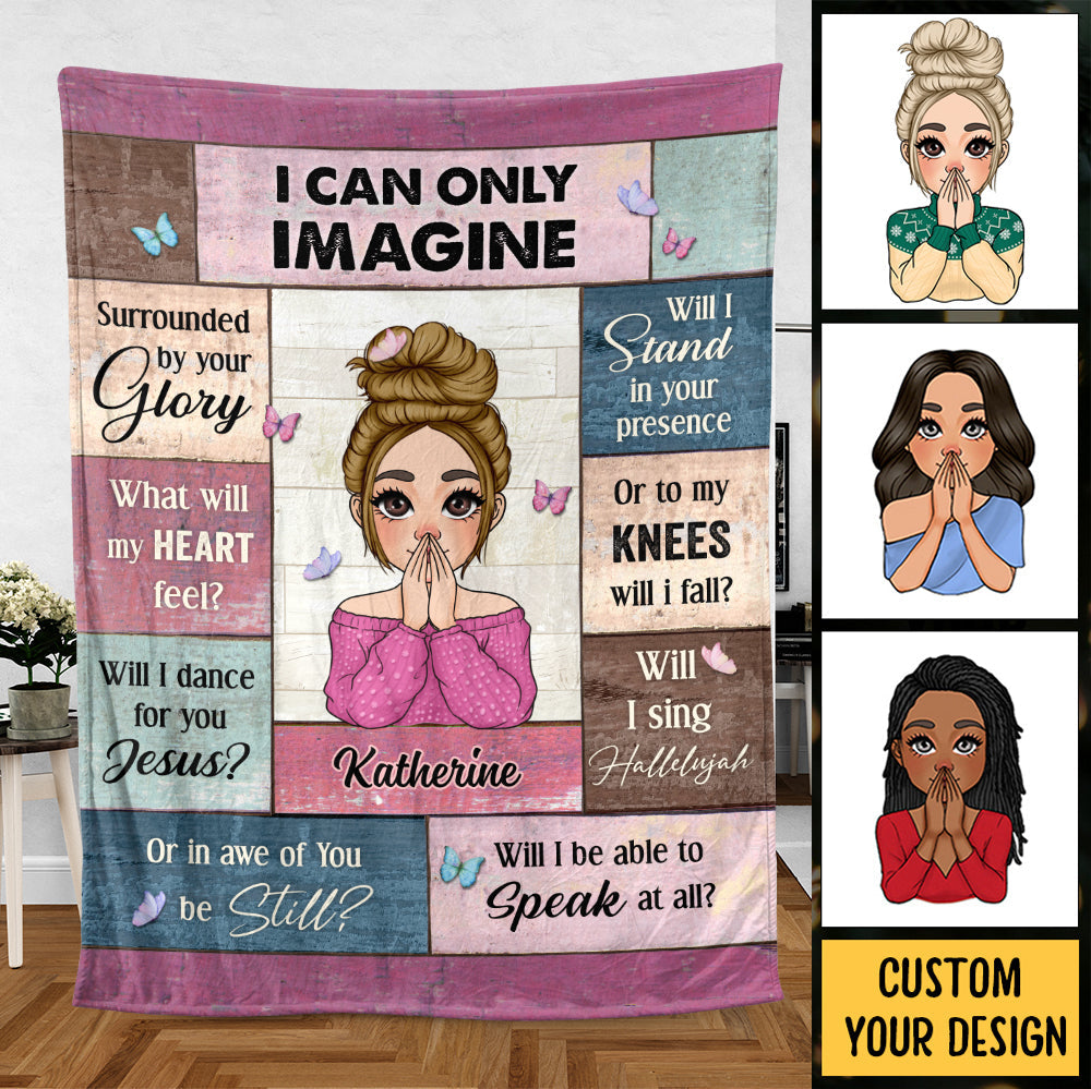 I Can Only Imagine Pink - Personalized Blanket - Meaningful Gift For Birthday