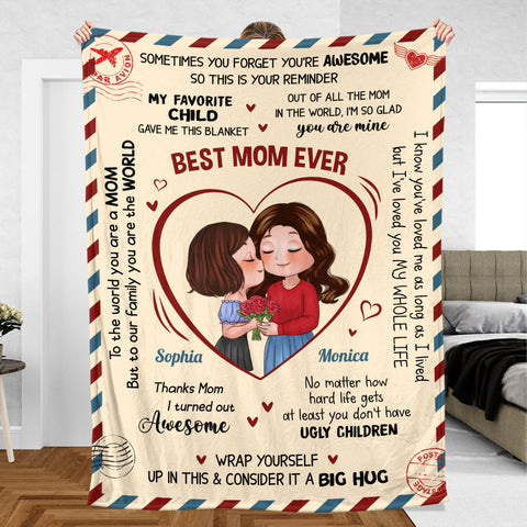 Best Mom Ever - Personalized Blanket - Best Gift For Mom, For Birthday