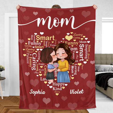 Loving Mom - Personalized Blanket - Best Gift For Mom, For Birthday