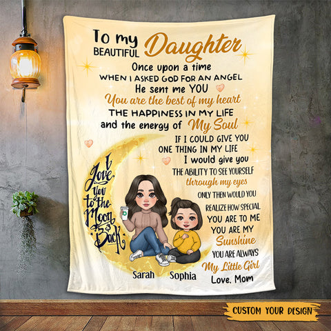 To My Beautiful Daughter - Personalized Blanket - Best Gift For Daughter, Granddaughter