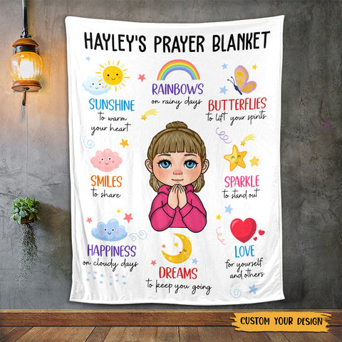 Prayer Blanket (For Kid) - Personalized Blanket - Meaningful Gift For Birthday