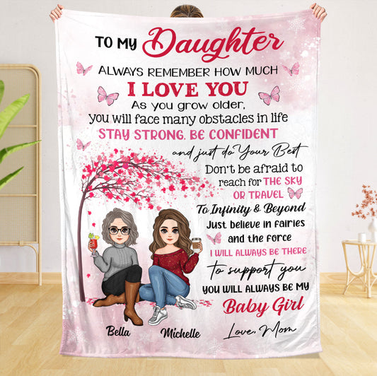Always Remember I Love You Mom Daughter - Personalized Blanket - Best Gift For Daughter, Granddaughter