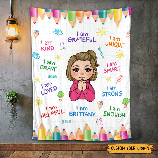 I Am Grateful - Personalized Blanket - Meaningful Gift For Birthday
