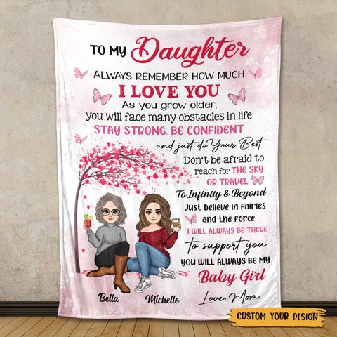 Always Remember I Love You Mom Daughter - Personalized Blanket - Best Gift For Daughter, Granddaughter