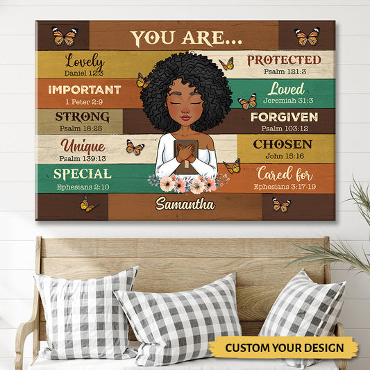 You Are (Version 2) - Personalized Canvas - Best Gift For Daughter, Granddaughter
