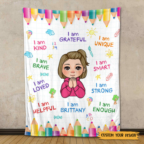 I Am Grateful - Personalized Blanket - Meaningful Gift For Birthday