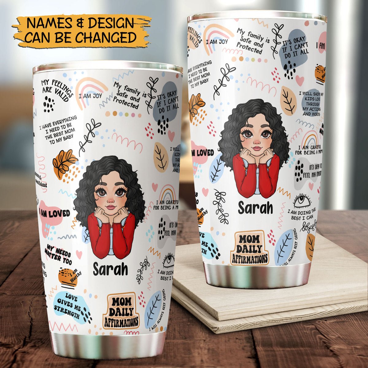 Mom Daily Affirmation - Personalized Tumbler - Best Gift For Mother
