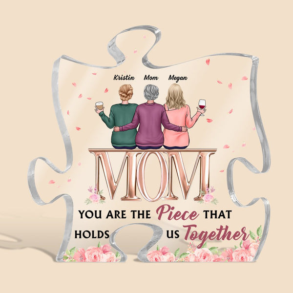 You Are the Piece That Holds Us Together Personalized Mom Puzzle Plaqu -  MyCustomTireCover