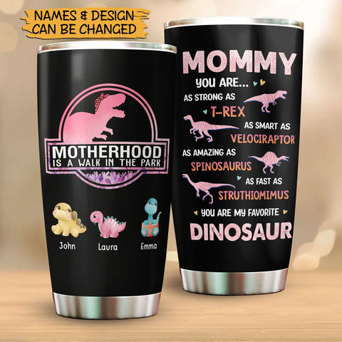 Motherhood Is A Walk In The Park - Personalized Tumbler - Best Gift For Mother