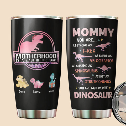 Motherhood Is A Walk In The Park - Personalized Tumbler - Best Gift For Mother