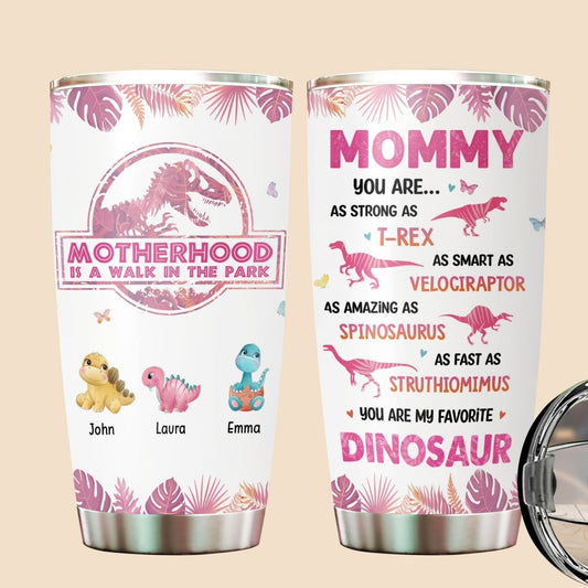 Motherhood Tropical Tumbler - Personalized Tumbler - Best Gift For Mom
