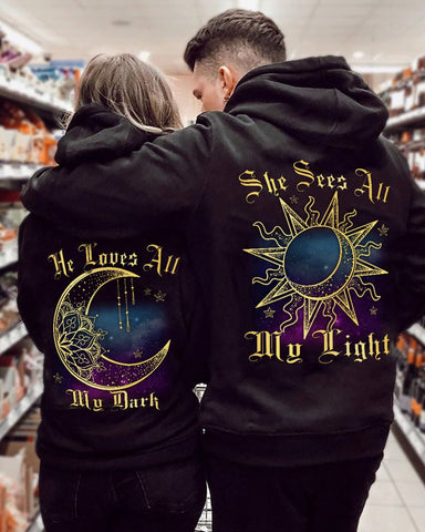 My Light and My Dark Combo T-Shirt/Hoodie - Best Gift for Couple