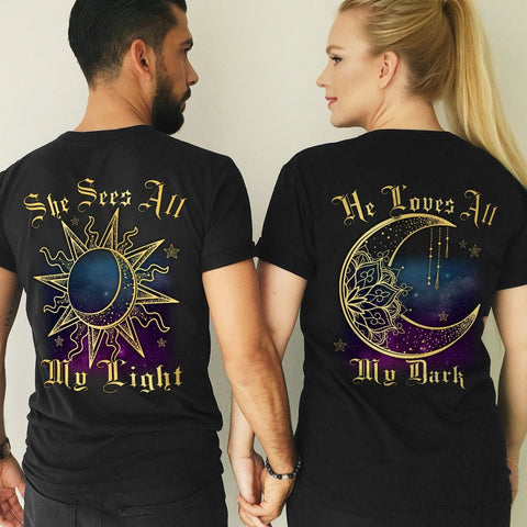 My Light and My Dark Combo T-Shirt/Hoodie - Best Gift for Couple