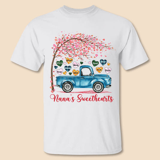 Nana's Sweethearts - Personalized T-Shirt/ Hoodie Front - Best Gift For Mother, Grandma