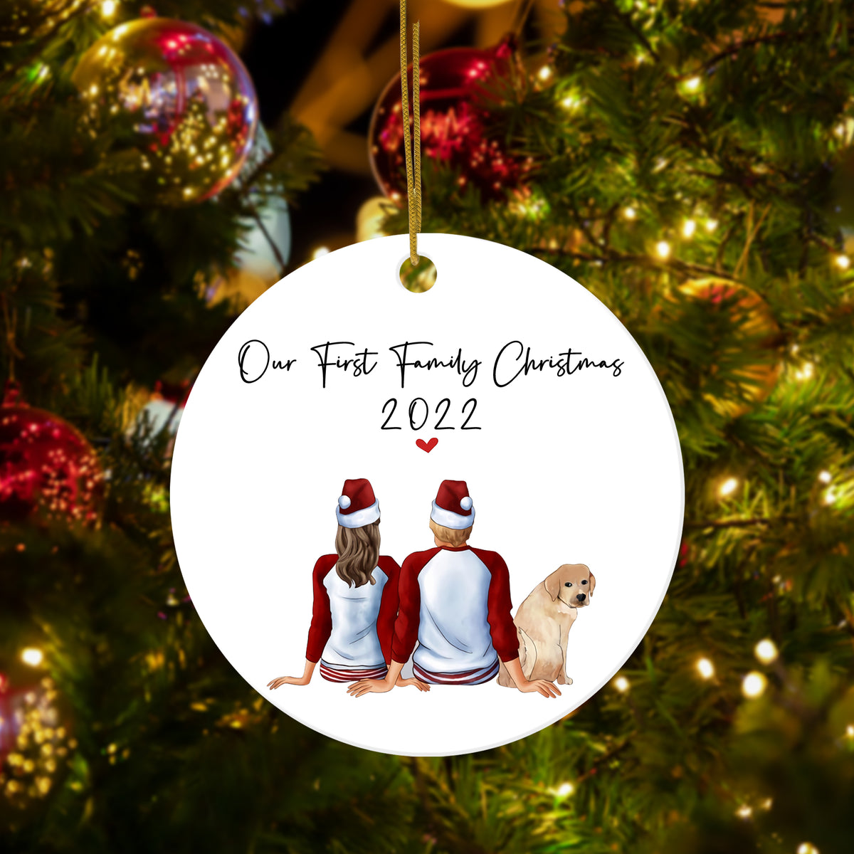 Our First Family Christmas Decoration - Pet Family Bauble