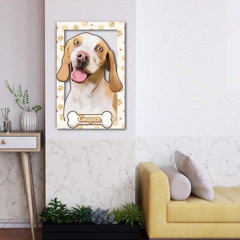 Personalized Cartoon Dog Wooden Wall Art
