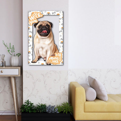 Personalized Cartoon I Woof You Wooden Wall Art