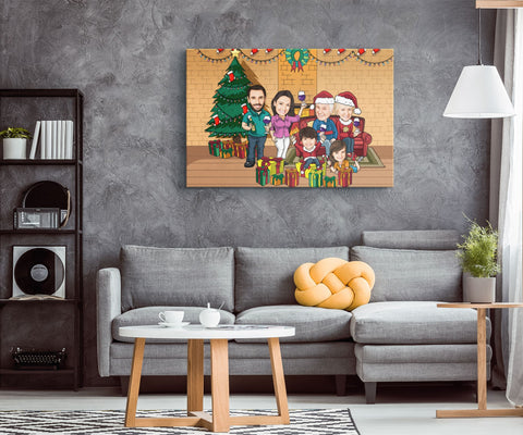 Personalized Family Christmas Canvas