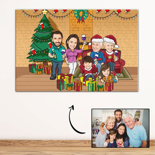 Personalized Family Christmas Canvas