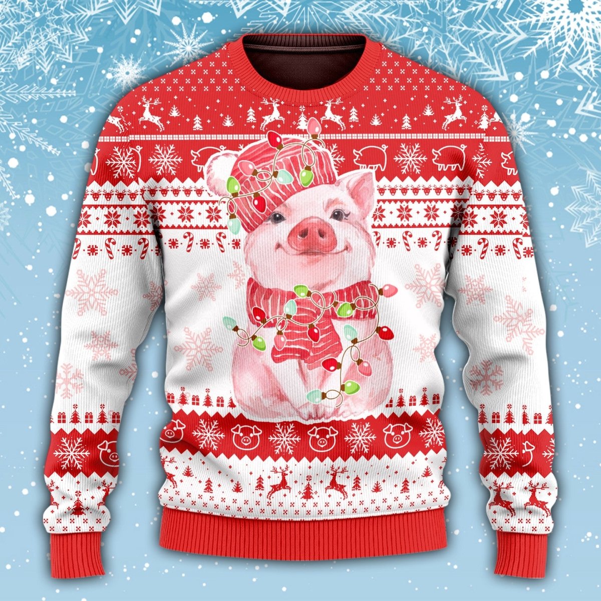 Pig Winter Christmas Ugly Sweater - TG1121HN